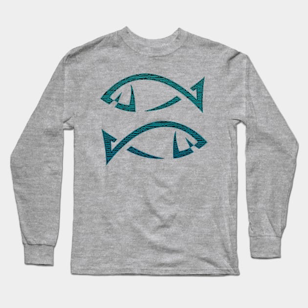 Pisces Fish Long Sleeve T-Shirt by Zodiac Syndicate